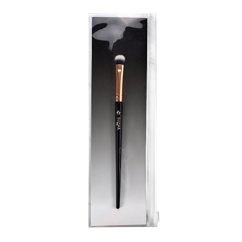 Shaina B. Miami Makeup Eyeshadow Brush - Professional Fluffy Eye Shadow Brush with Soft, Firm Synthetic Bristles for Powder & Cream Shadows, Shading