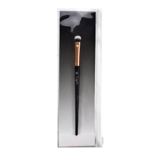 Shaina B. Miami Makeup Eyeshadow Brush - Professional Fluffy Eye Shadow Brush with Soft, Firm Synthetic Bristles for Powder & Cream Shadows, Shading