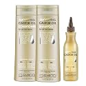 GIOVANNI Castor Oil Trio - Shampoo, Conditioner, & Castor Oil, All Hair Types, Moisturize Hair & Scalp, Hydrate & Tame Frizz, Jojoba, Argan Oil