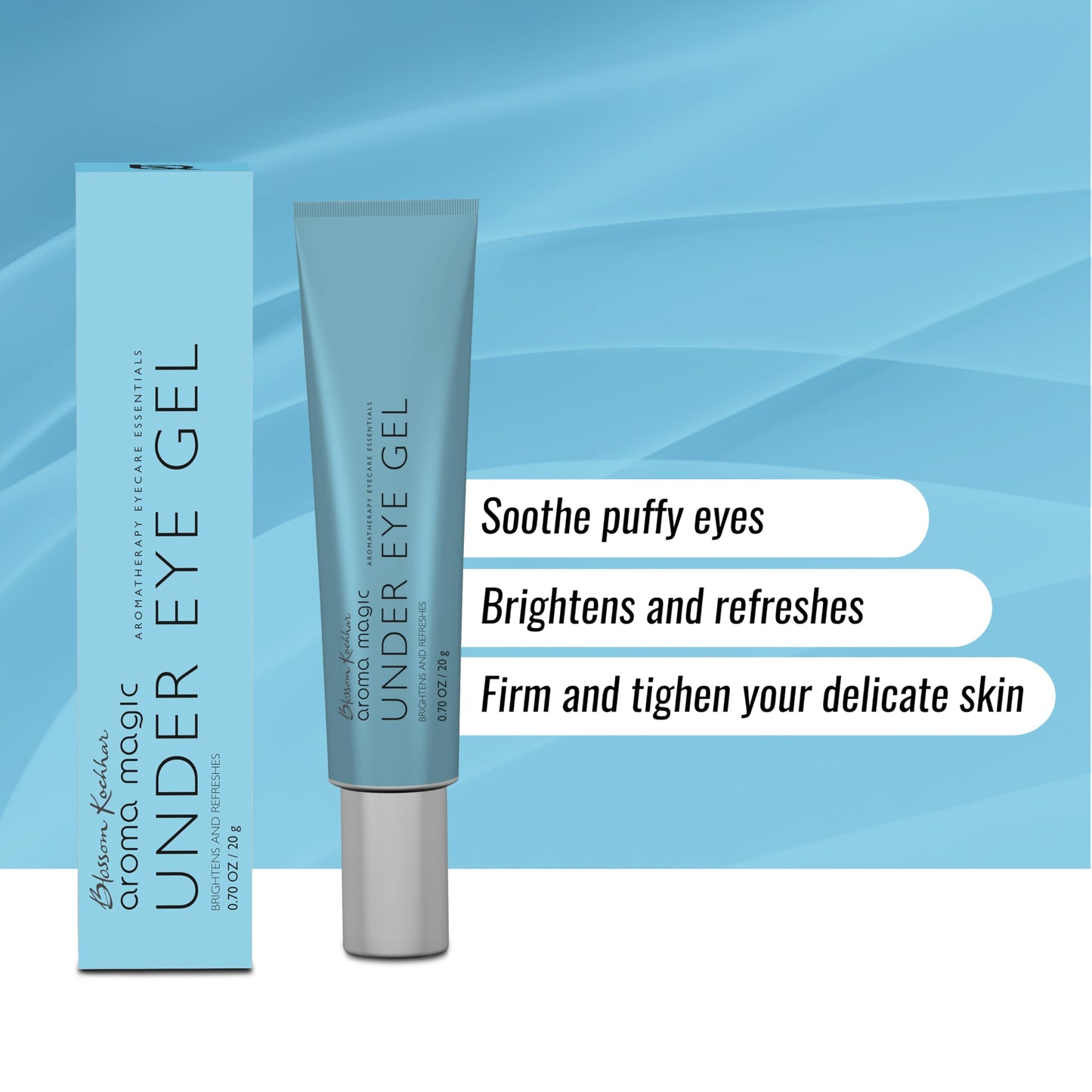 Aroma Magic Under Eye Gel | Reduces Puffiness & Dark Circles | Refreshes & Firms Delicate Under Eye Skin | Soothes Tired Eyes | Lightweight Non-Greasy