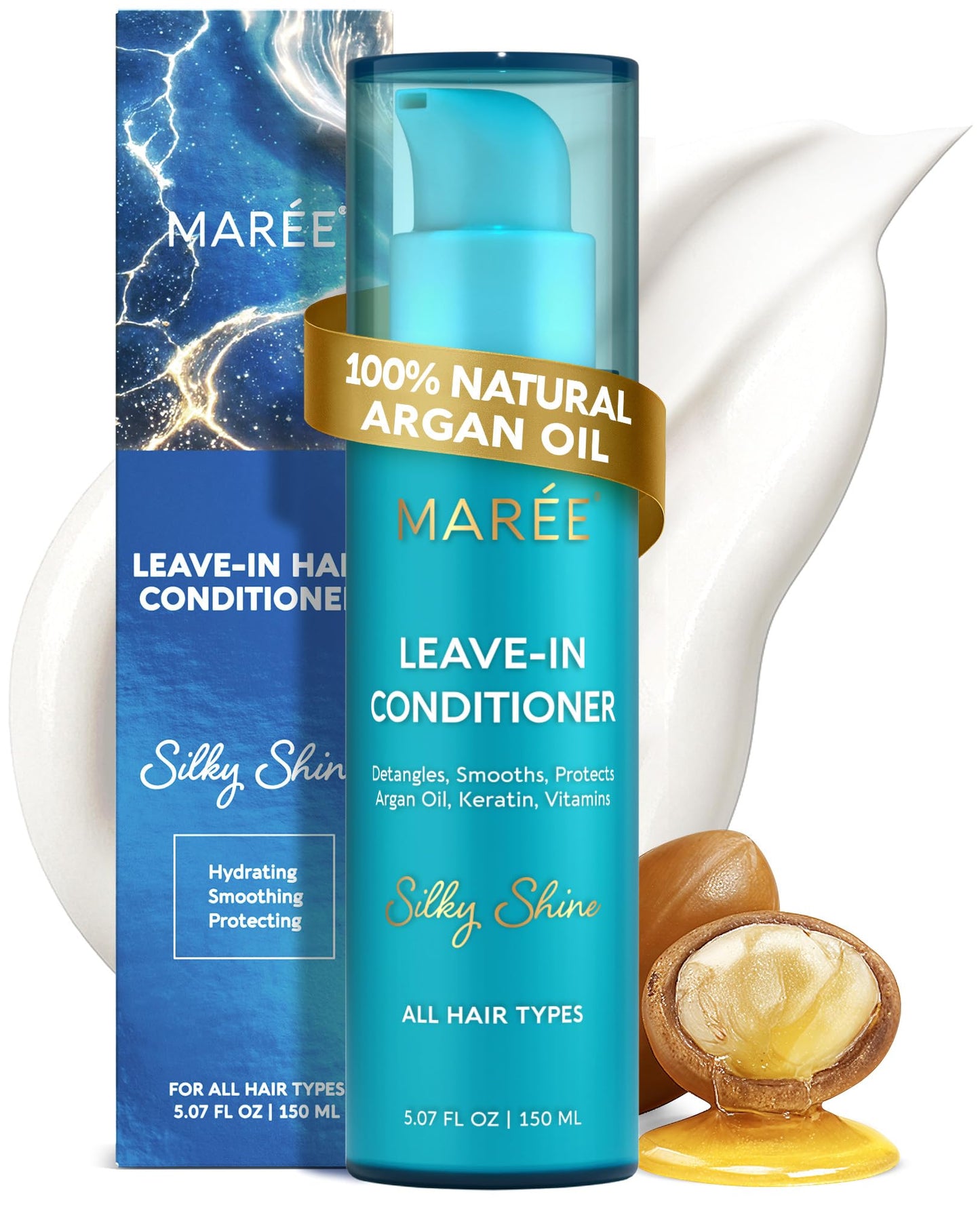 MAREE Leave-In Conditioner Hair Gloss for Dry Damaged Hair, Leave-In Conditioner for Curly Hair, Color Treated Beauty and Personal Care MAREE