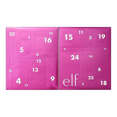 e.l.f. Sleigh the Holidays 24-Day Advent Calendar 2025, Skincare Essentials & Festive Makeup In Limited-Edition Shades, Vegan & Cruelty-Free
