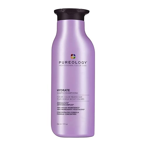 Pureology Hydrate Shampoo - For Dry or Color Treated Hair, Moisturizing Shampoo For Hydration & Softness, With Rose Extract & Green Tea, Vegan