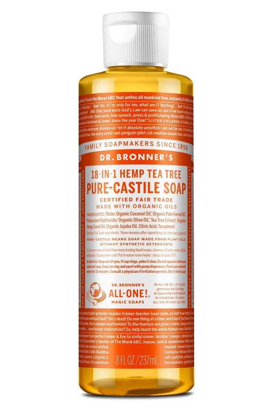 DR. BRONNER'S Castile LIQ SP,OG3,T/Tree 8 OZ 1-EA Beauty & Personal Care Dr. Bronner's