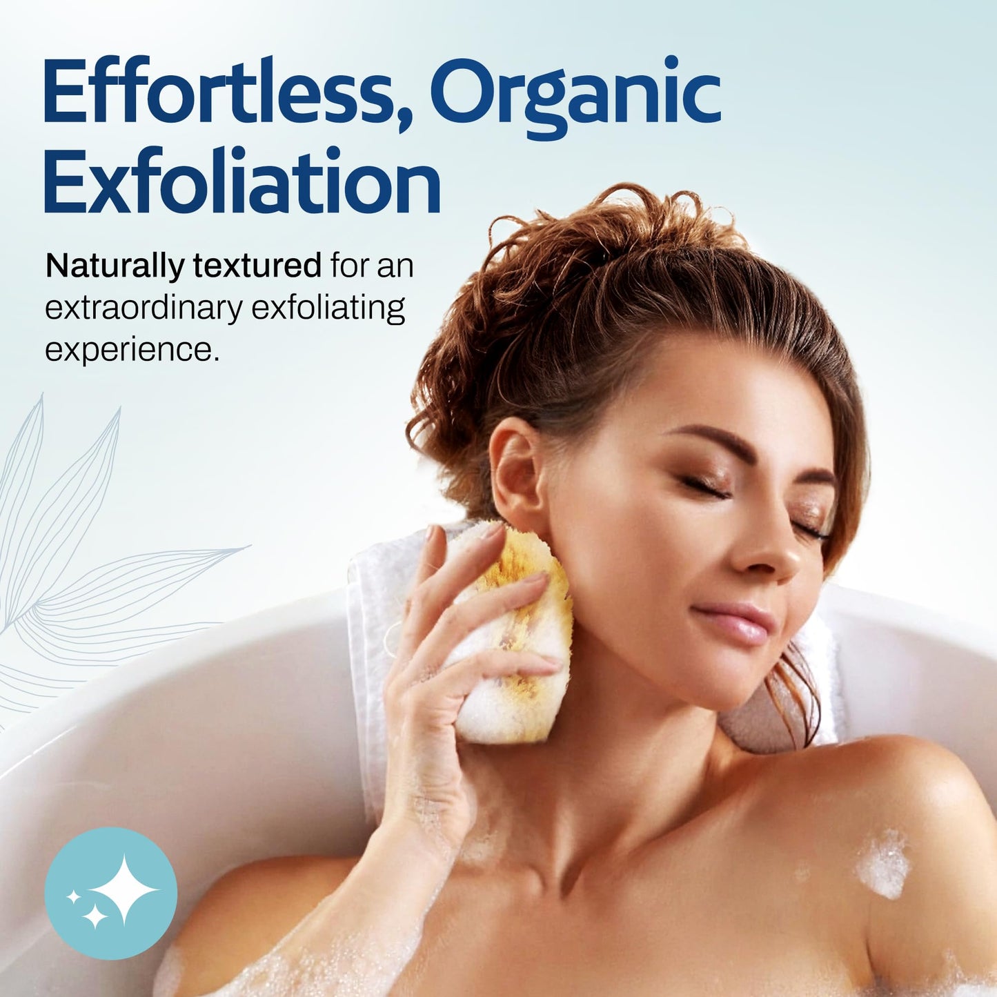 HartFelt Exfoliating Grass Sea Sponge 4in - Natural Exfoliating Body Scrubber Sponge for Shower for Women and Men Beauty and Personal Care HartFelt