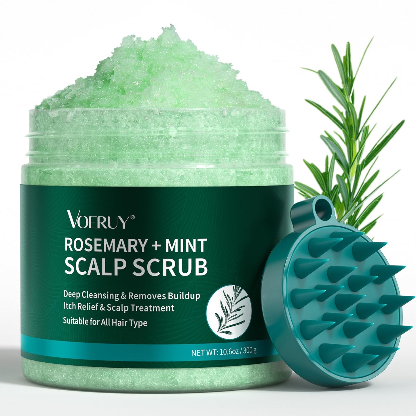 VOERUY Scalp Scrub, Rosemary Scalp Exfoliator Scrub Shampoo, 2-in-1 Scalp Treatment with Mint Oil, Hair Treatment to Clarify and Remove Build Up Beauty and Personal Care VOERUY Default Title