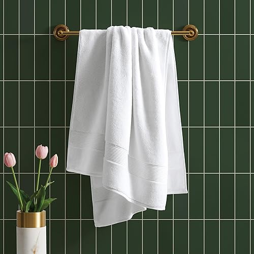 Ted Baker Bath Towel - 1 Piece - 100% Cotton - Soft, Highly Absorbent, 30" x 56", White