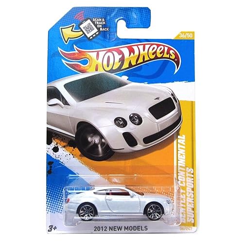 Hot Wheels 2012 Bentley Continental Supersports WHITE, 36/247, New Models. 1:64 Scale.