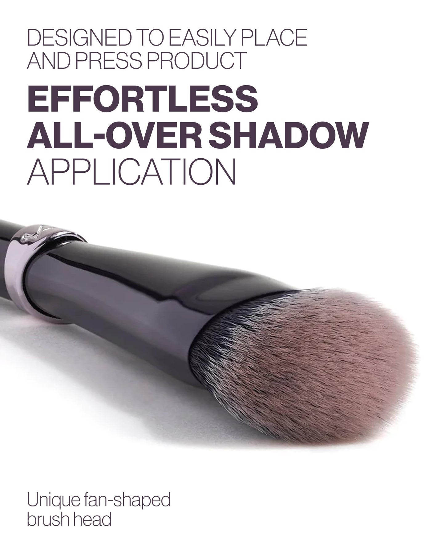 Anisa Beauty Eye Fan All-Over Brush | Soft Dense Vegan Brush for Blending Cream, Liquid, and Powder Eyeshadow | Fan-Shaped Head for All-Over Lid