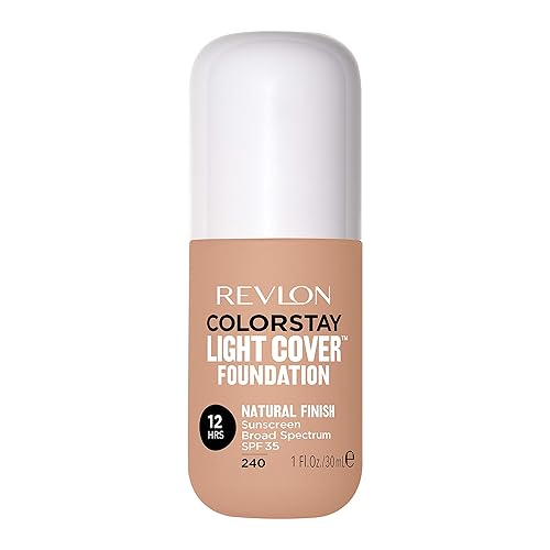 Revlon ColorStay Light Cover Liquid Foundation, Hydrating Longwear Weightless Makeup with SPF 35, Light-Medium Coverage for Blemish, Dark Spots
