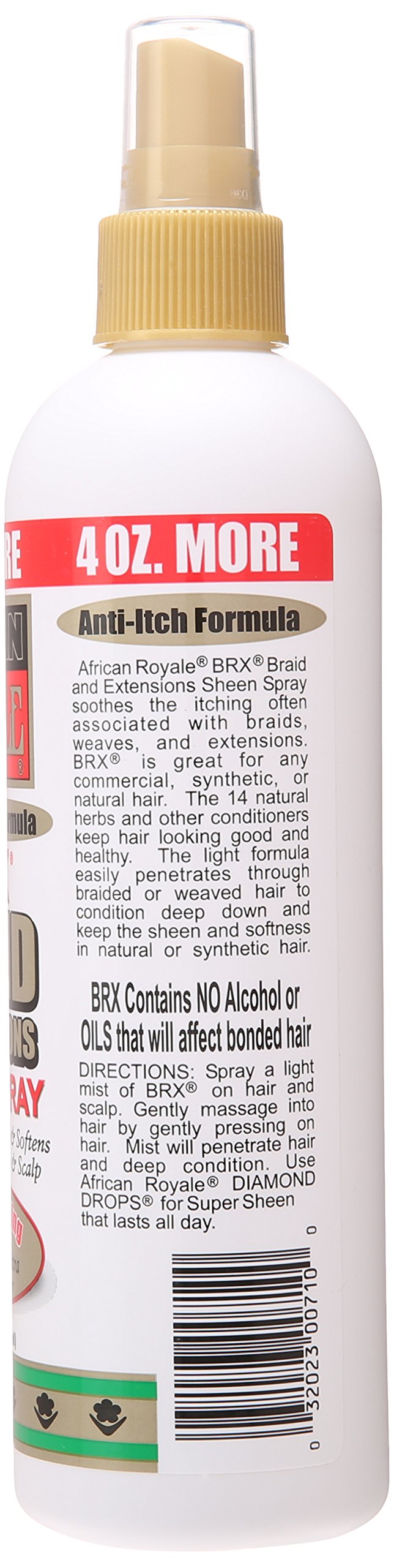 African Royale BRX Braid and Extensions Sheen Spray, 12 oz (Pack of 3)
