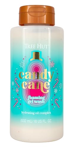 Tree Hut Candy Cane Moisturizing Foaming Gel Wash | Cleanse & Soothe Skin Without Stripping Moisture | Made with our Hydrating Oil Complex | Limited