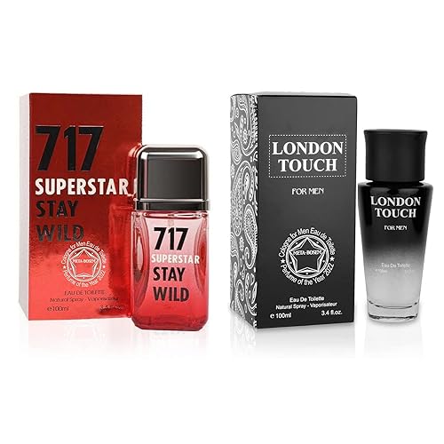 META-BOSEM 717 Superstar Stay Wild+London Touch Men's Cologne Collection, Eau de Toilette Natural Spray - Clean Fresh Scents - Holiday Gift Set (Pack