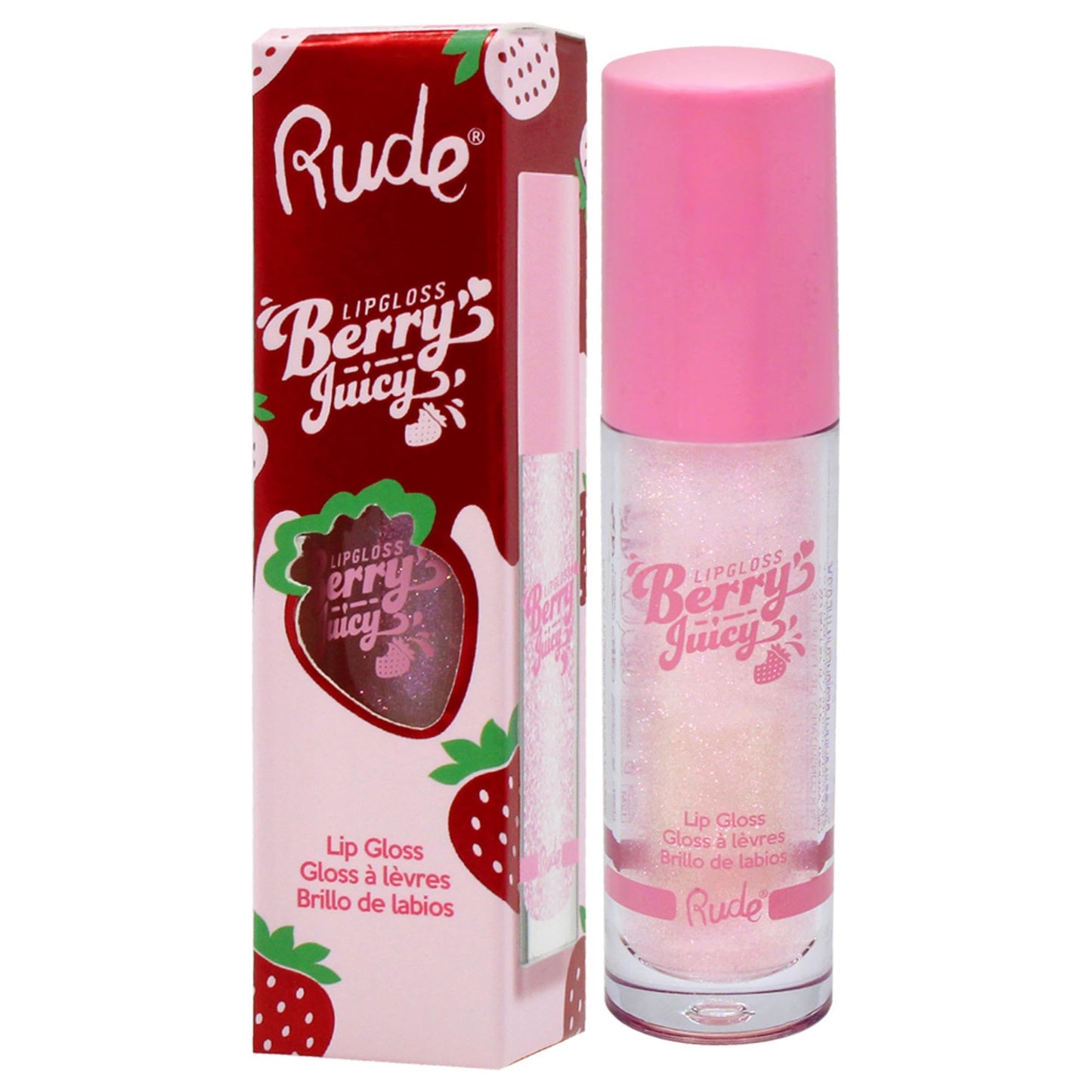 RUDE Berry Juicy Lip Gloss, Pure, 0.14 oz (Golden Hour)