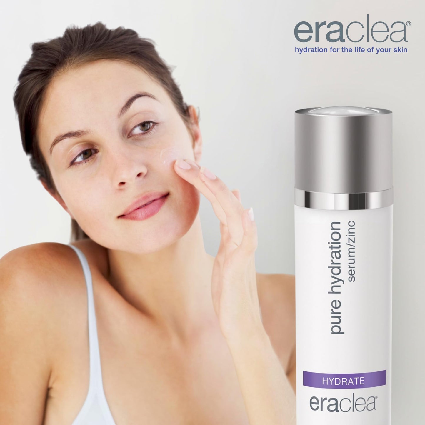 eraclea Pure Hydration Serum, Ultra-Hydrating Face Serum with Hyaluronic Acid and Zinc, Redness Reducing Anti-Wrinkle Hyaluronic Acid Serum for Women