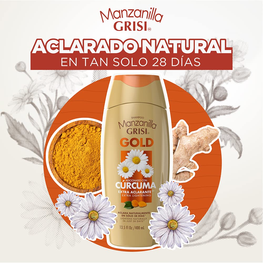 Manzanilla GRISI Chamomile Lightening Shampoo NutricomplexQ10 (13.5oz)