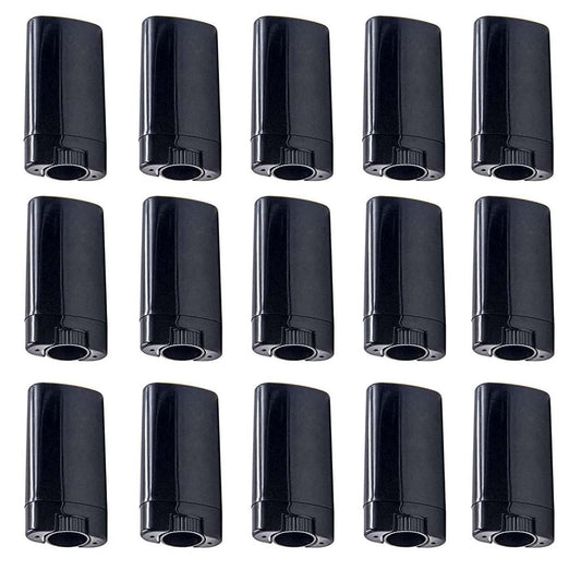 Minsily 20 Pack 15ml Empty Deodorant Containers Oval Lip Balm Tubes 0.5 oz Plastic Deodorant Tubes Refillable Oval Twist-Up Tubes BPA-Free for DIY Beauty and Personal Care Minsily