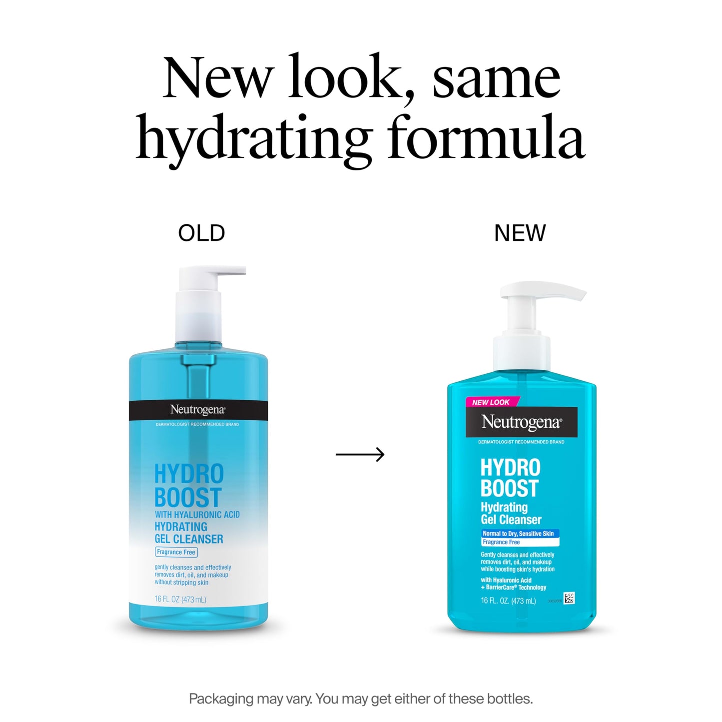 Neutrogena Hydro Boost Face Wash, Fragrance Free, Hydrating Facial Cleanser with Hyaluronic Acid, Daily Foaming Face Wash & Makeup Remover
