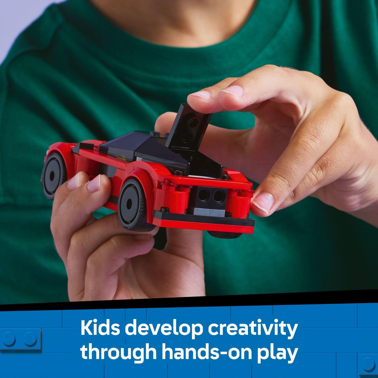 LEGO City Red Sports Car Toy – Building Set for Kids Ages 5+ with Driver Minifigure – Fun Birthday or Holiday Gift – 60448