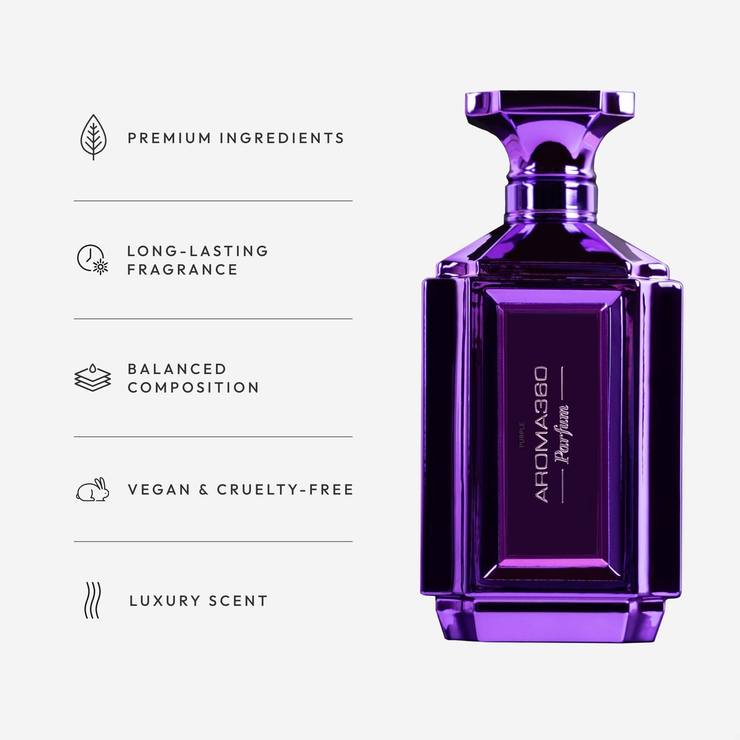 Aroma360 Women's Perfume - Luxurious Fragrance - Notes of Neroli Flower, Peppercorn & Amber - Purple, 200mL/6.7 fl oz