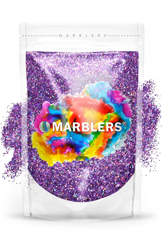 MARBLERS Holographic Glitter [Holo Purple] 3oz (85g) | Fine | Non-Toxic, Vegan, Cruelty-Free | Face, Body, Eyeshadow, Hair, Festival, Party Makeup |