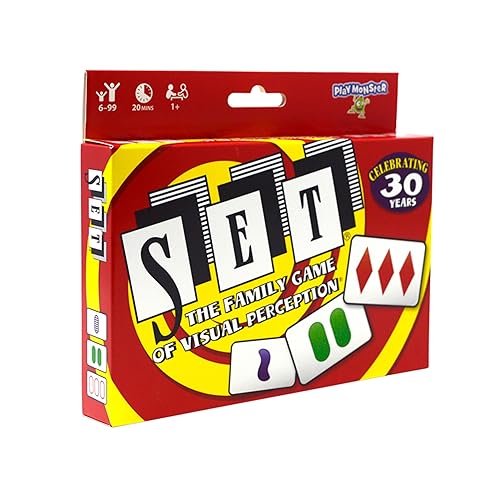 SET Enterprises SET - The Family Card Game of Visual Perception - Race to Find The Matches, For Ages 8+,81 Cards, Rules included