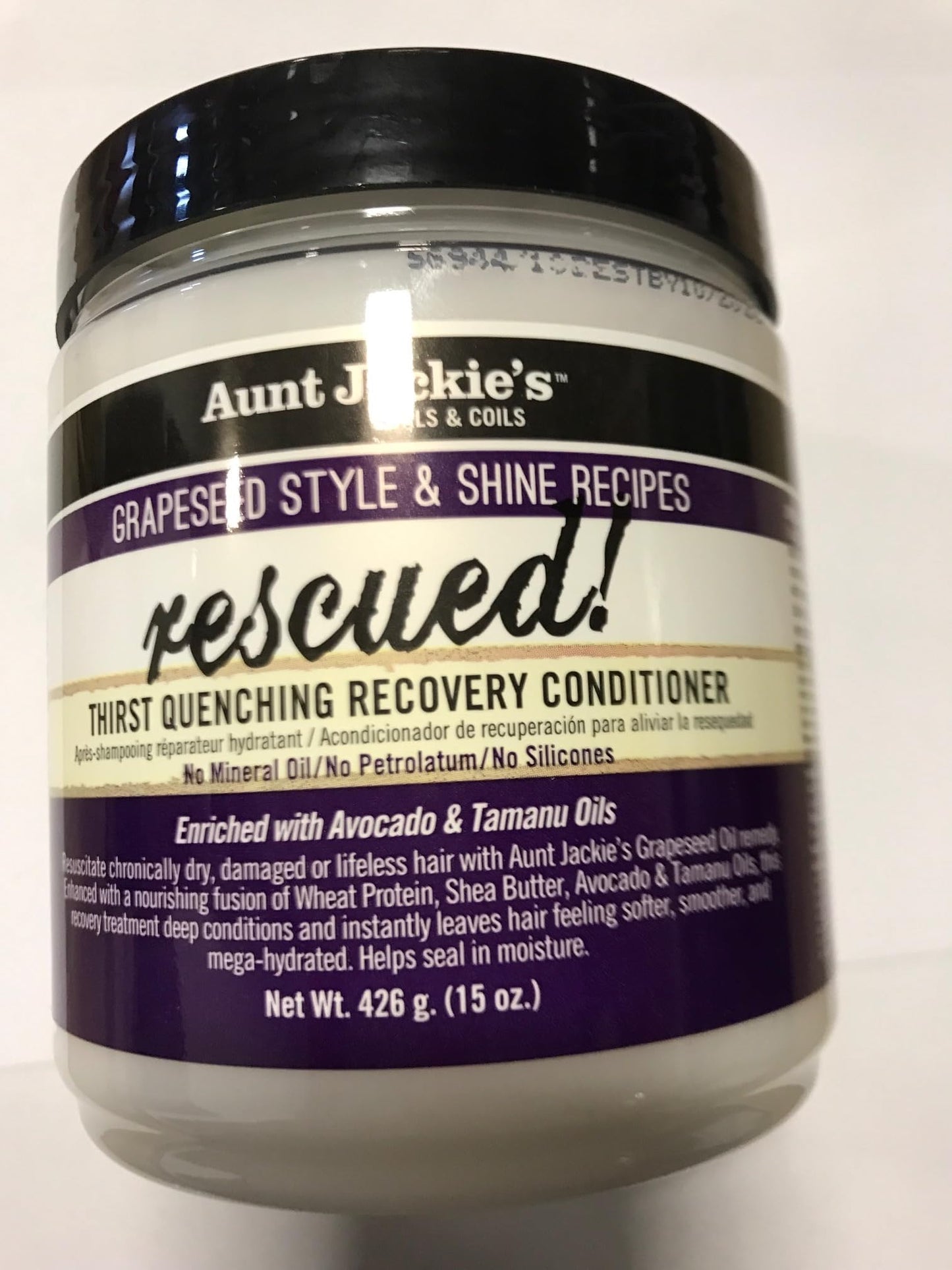 Aunt Jackie's Grapeseed Style Hair Care - Clarifying Shampoo 12oz & Recovery Conditioner 15oz