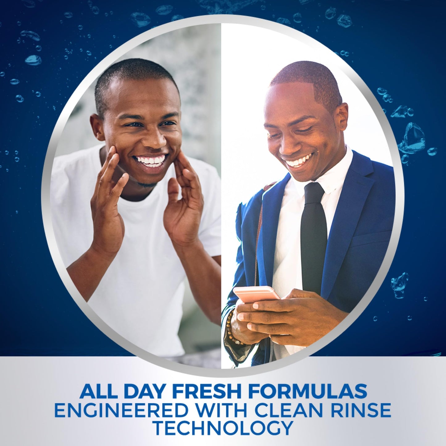 Dial Men 3 in 1 Body, Hair and Face Wash, Refresh, 16 Fl Oz, Pack of 6, Cleanses Deep + Gentle on Skin with Clean Rinse Technology