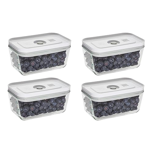 ZWILLING Fresh & Save 4-pc Small Glass Vacuum Sealer Food Storage Containers with Airtight Lids