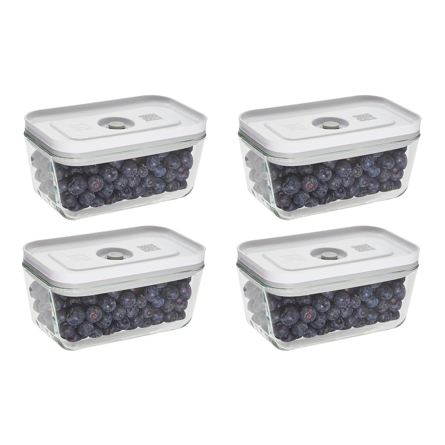ZWILLING Fresh & Save 4-pc Small Glass Vacuum Sealer Food Storage Containers with Airtight Lids