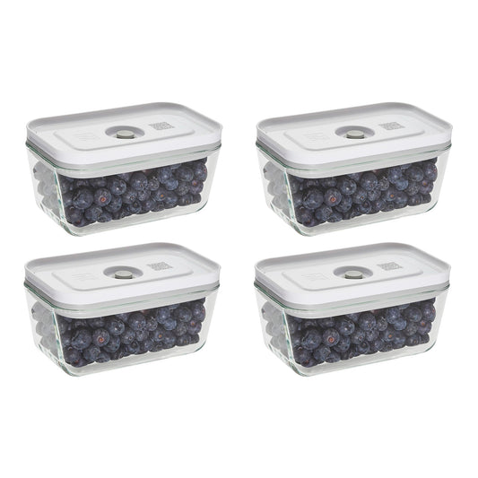 ZWILLING Fresh & Save 4-pc Small Glass Vacuum Sealer Food Storage Containers with Airtight Lids