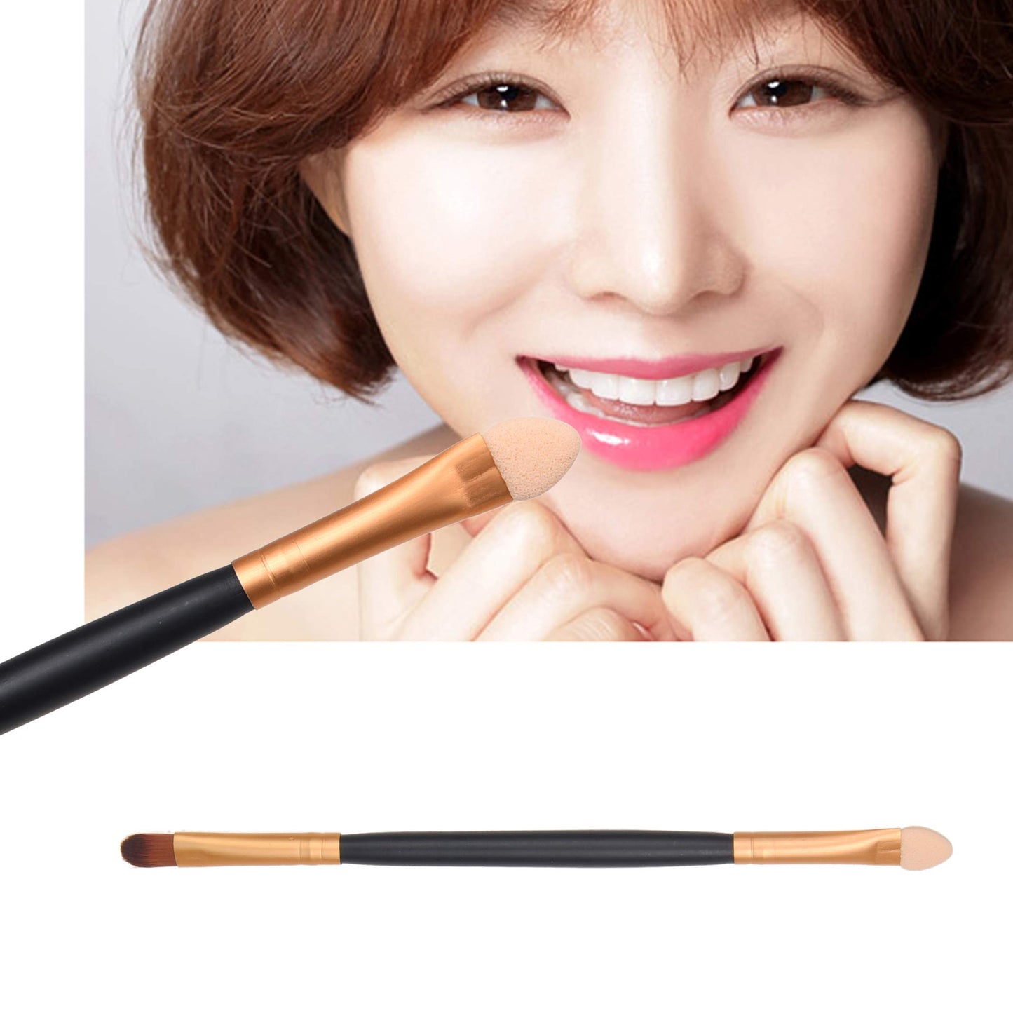 Kare & Kind 15 pcs Double Ended Eye Makeup Brushe Set - Highlight, Contour, Blend Makeup Cosmetics - Liquid Makeup, Powder, Foundation, Concealer