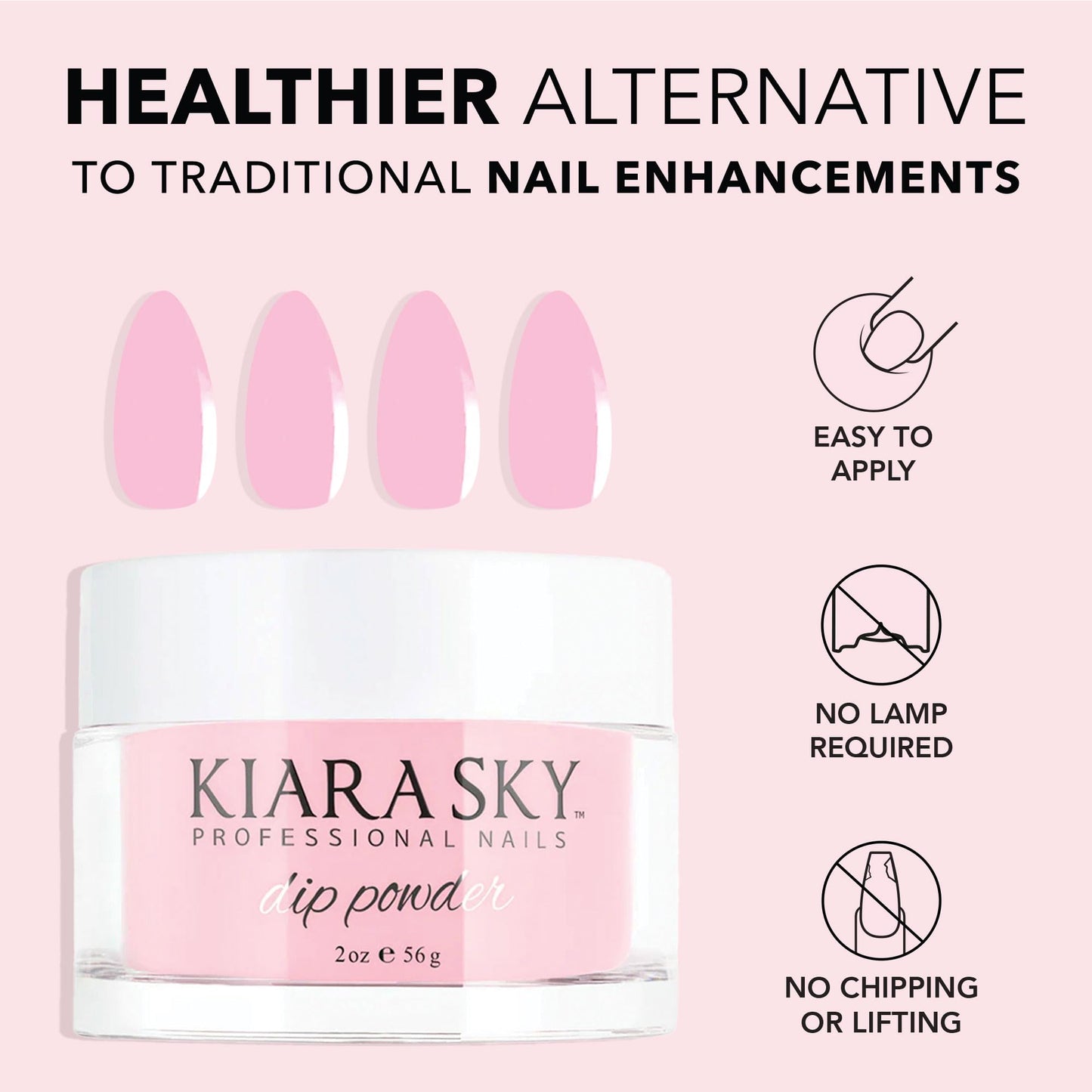 Kiara Sky Professional Nails Dip Powder Essential - Dark Pink 2oz - Perfect for French Manicures Beauty & Personal Care KIARA SKY