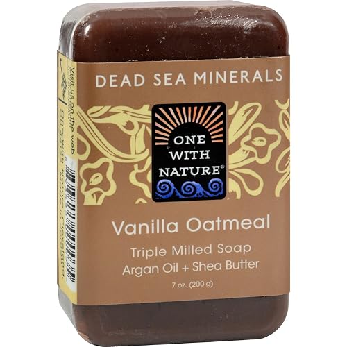 One With Nature Dead Sea Mineral Vanilla Oatmeal Soap - 7 oz (3 Pack) Beauty & Personal Care One With Nature