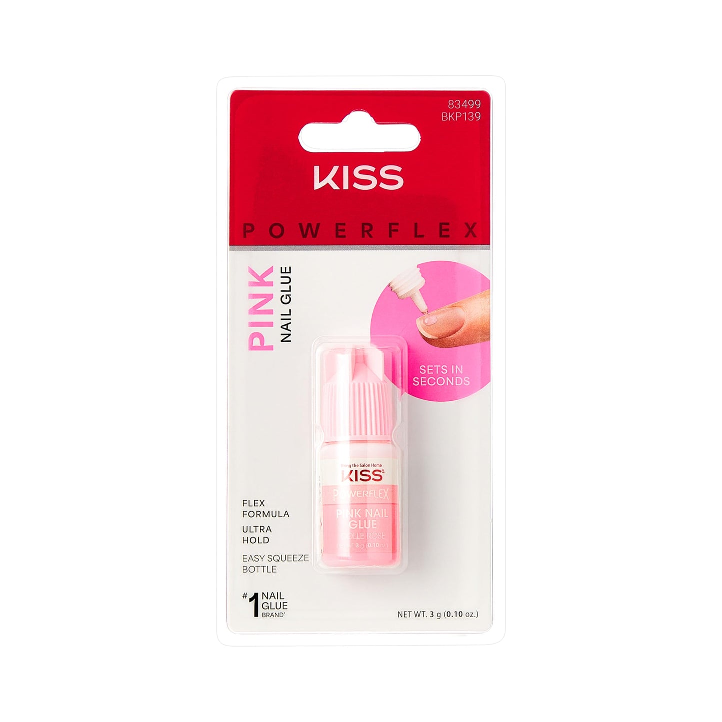 Kiss Powerflex, Nail Glue for Press On Nails, Nail Bond, Includes 3g Pink Glue Beauty & Personal Care KISS