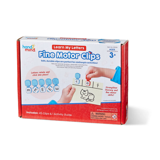 hand2mind Learn My Letters Fine Motor Clips – Alphabet Learning Toy for Toddlers & Preschoolers, Pincer Grasp Activity & Reading Manipulative