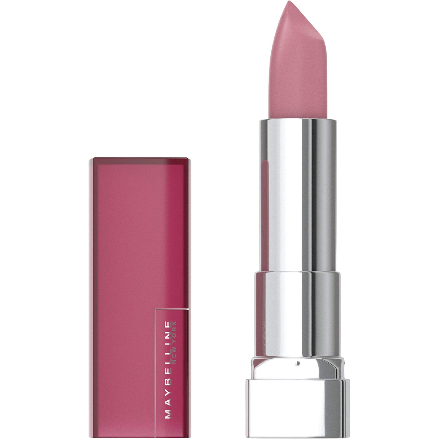Maybelline Color Sensational Lipstick, Lip Makeup, Matte Finish, Hydrating Lipstick, Nude, Pink, Red, Plum Lip Color, Blushing Pout, 0.15 oz;