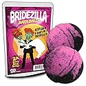 Gears Out Bridezilla Bath Balls - Cartoon Zombie Bride and Groom Design - XL Bath Bath Bombs for Women - Pink and Black, Handcrafted in America, 2 pk