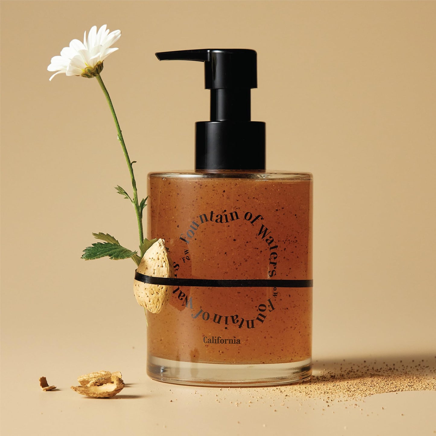 Fountain of Waters Cactus Hotel Almond Hand Wash 300ml, Vegan Cruelty-Free Premium hand Wash with Almond oil and shell, Crafted in Korea