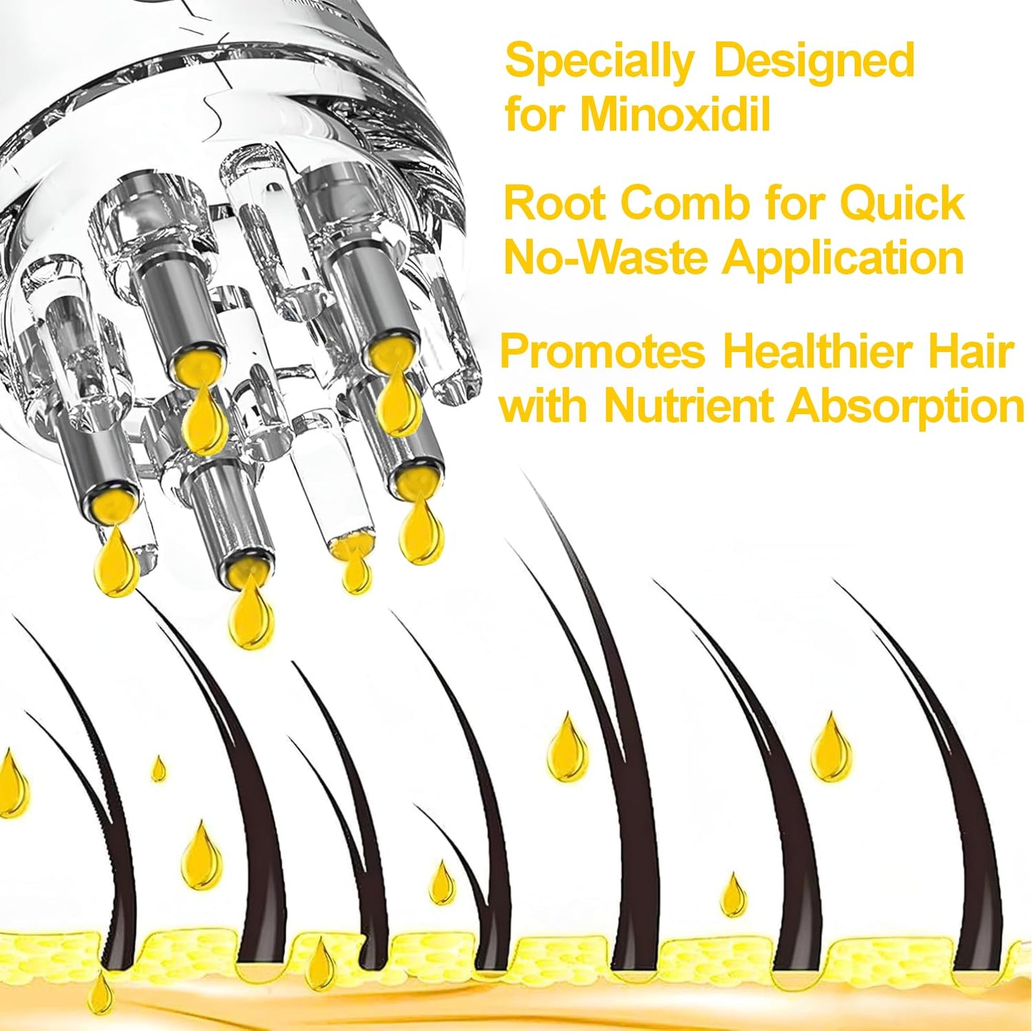 Minoxidil Applicator - Hair Oil Applicator - Oil Dispenser for Hair - Scalp Applicator Tool - Fast Efficient Delivery to Hair Roots & Messy-Free Beauty and Personal Care Angel Kiss