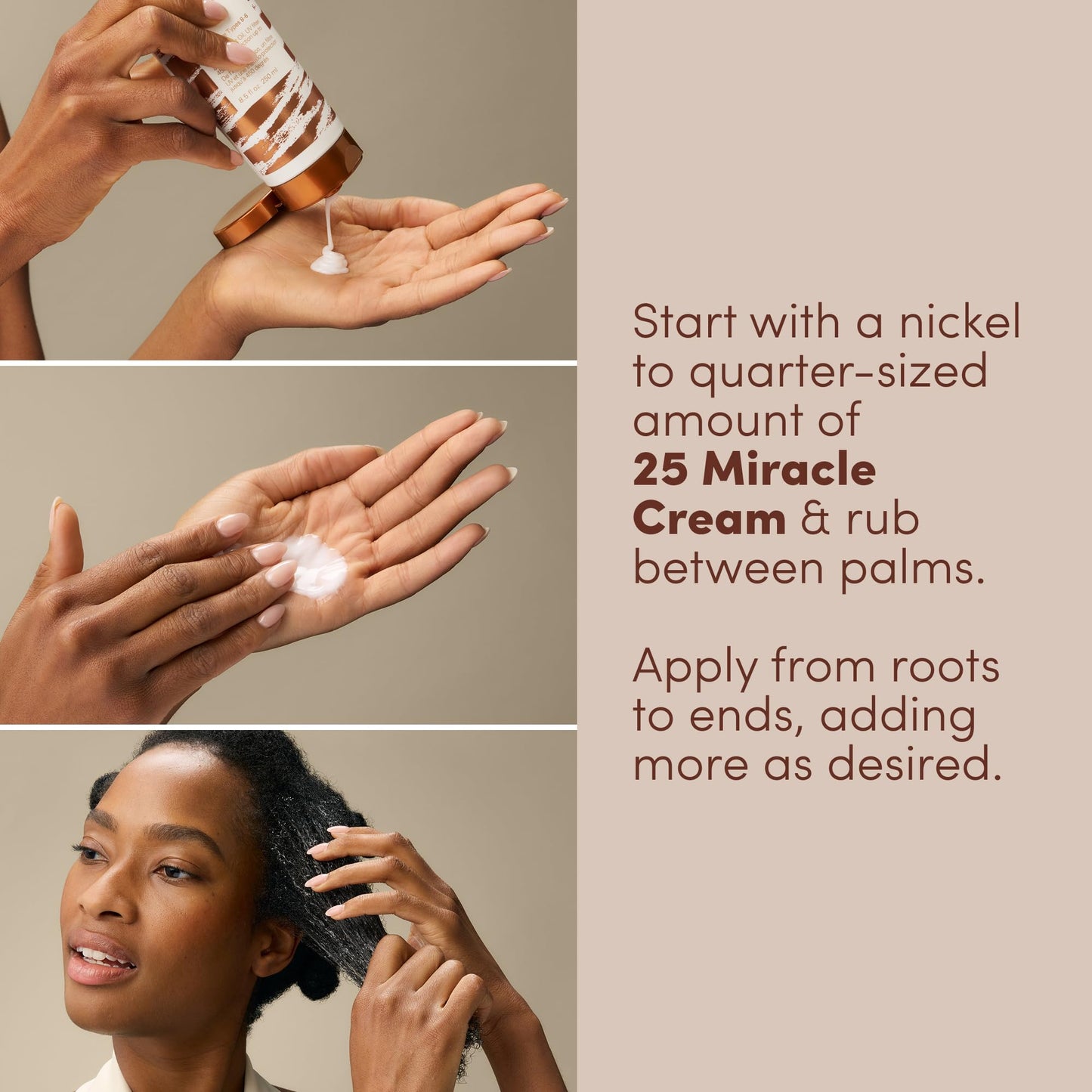 Mizani 25 Miracle Leave-In Cream - Hydrating Curl Cream with Coconut Oil, Curl Defining Leave In Conditioner, Anti Frizz, Heat Protectant