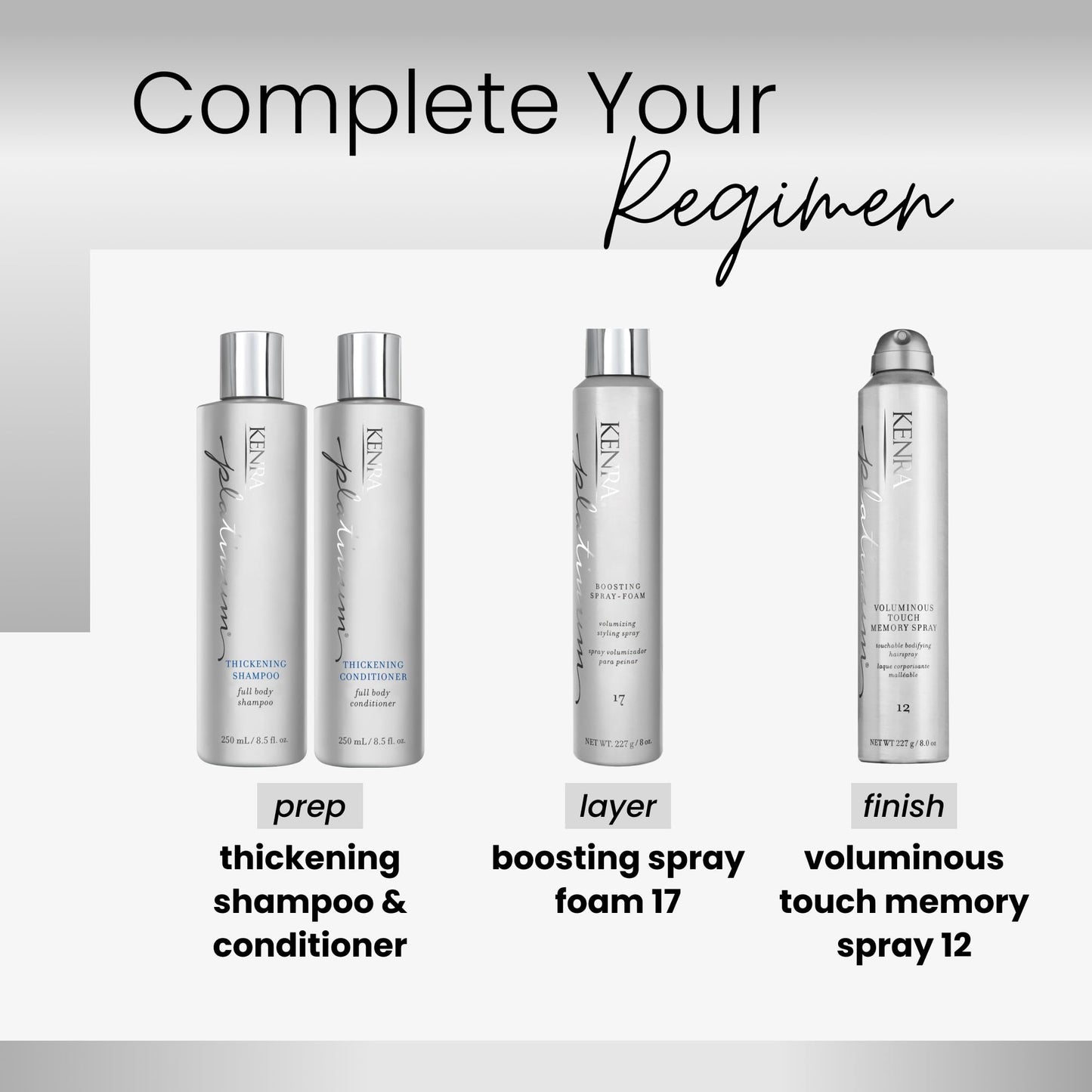 Kenra Professional Platinum Voluminous Touch Memory Spray 12 | Bodifying, Fullness Hairspray | Lasting Sytle Memory for 96 Hours | Soft, Touchable