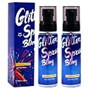 Long-Lasting Body Glitter Spray, Hair and Body Glitter for Women, Quick-Drying Shimmer Mist for Face Hair Clothes, Holographic Sparkle Spray