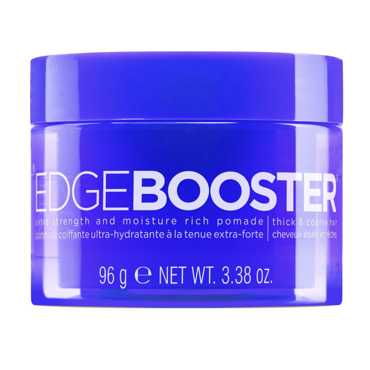 Style Factor Edge Booster Extra Strength & Moisture Rich Pomade | Strong Hold Edge Control Gel for Thick & Coarse Hair | High Shine, Non-Greasy