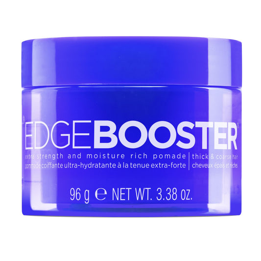 Style Factor Edge Booster Extra Strength & Moisture Rich Pomade | Strong Hold Edge Control Gel for Thick & Coarse Hair | High Shine, Non-Greasy