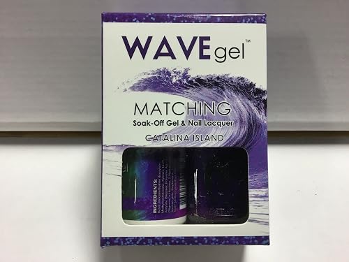 WAVEGEL Soak-0ff Gel & Nail Lacquer Matching Duo Set - Catalina Island - W73114-73114 I 0.5 Oz Beauty & Personal Care WAVE gel