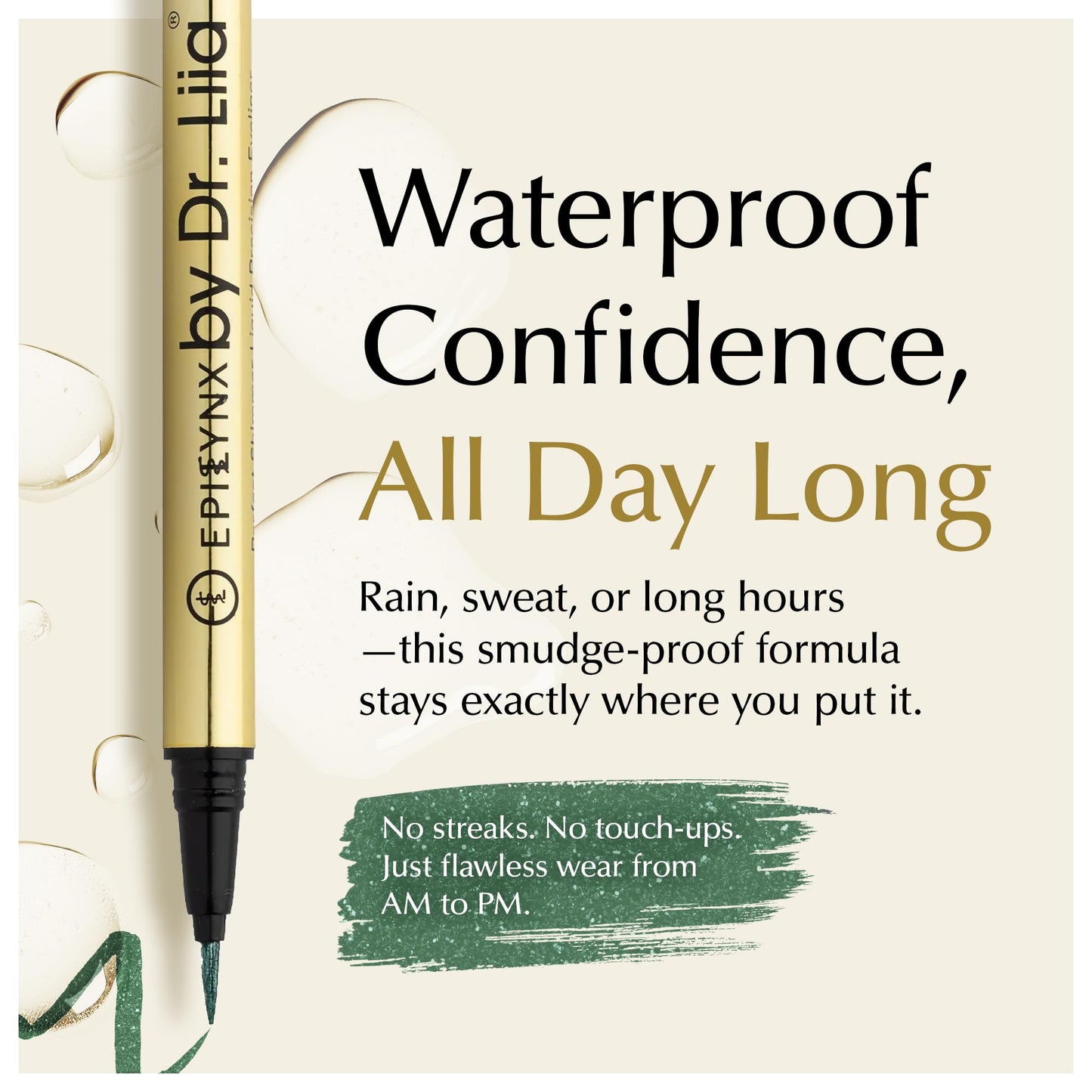 Liquid Eyeliner - Hypoallergenic Eyeliner with Fine Brush Tip, Long-Lasting Waterproof Eye Liner - Cruelty-Free, Vegan, Hypoallergenic, Gluten-Free