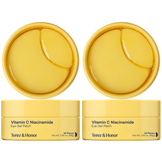 TEREZ & HONOR Vitamin C Niacinamide Eye Patches - 120 Korean Brightening Hydrogel Eye Masks with Tranexamic Acid & Hyaluronic Acid - Gel Pads Beauty and Personal Care TEREZ & HONOR Default Title