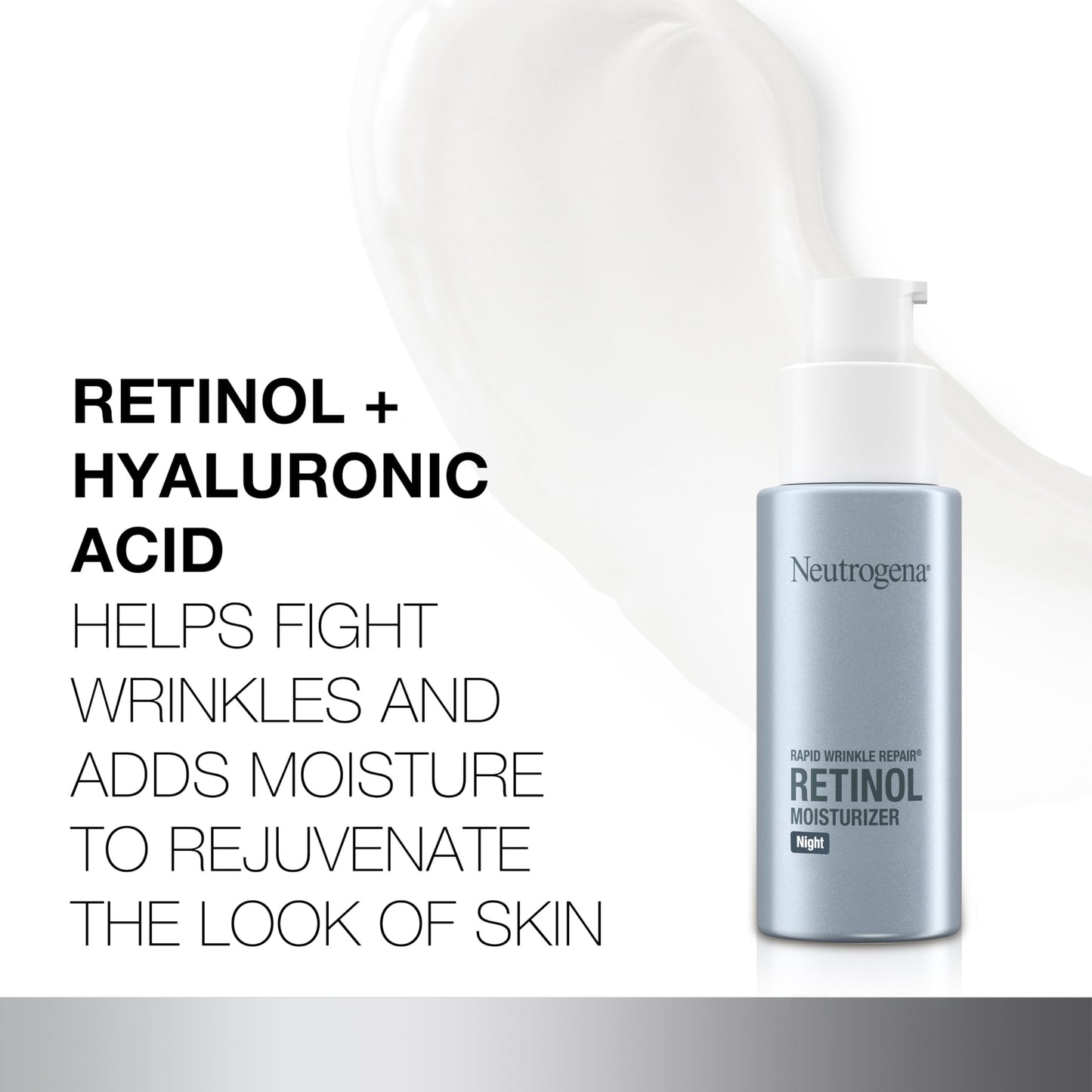 Neutrogena Rapid Wrinkle Repair Retinol Night Face Moisturizer, Daily Anti-Aging Face Cream with Retinol & Hyaluronic Acid to Fight Fine Lines