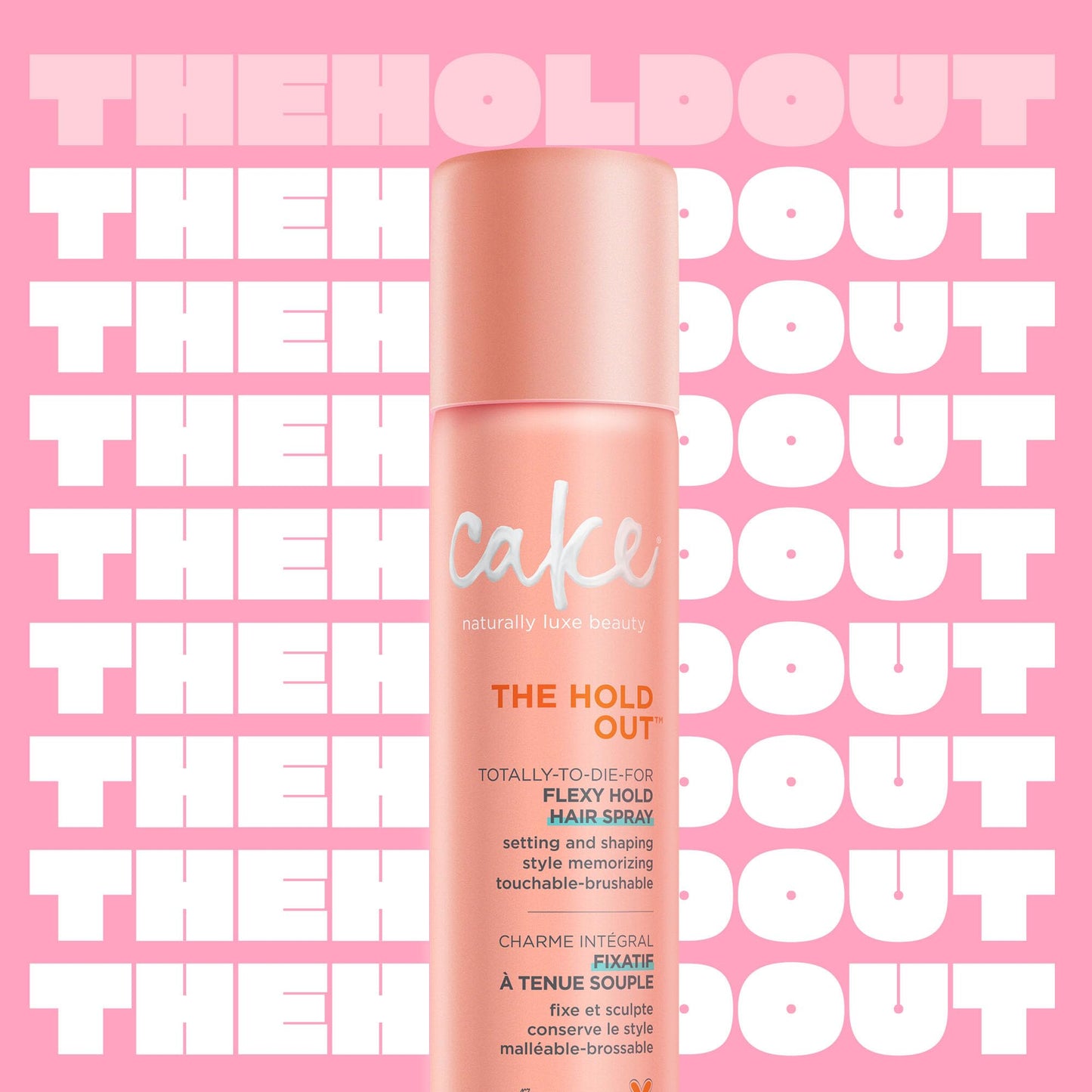 Cake Beauty Hairspray, The Hold Out - For Brushable, Touchable, Flexible Hold- Multi Tasking Styler- Vitamin E & Abyssinian Oil - For All Hair Types